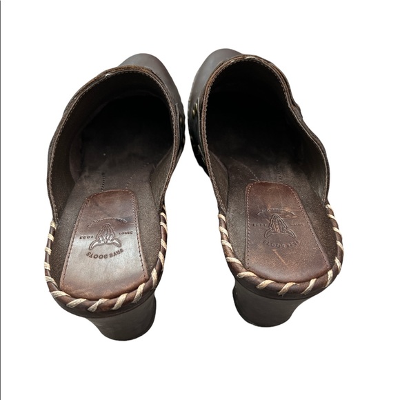 FRYE Mules Brown Leather Slip on Shoes Size 7 - Picture 5 of 11